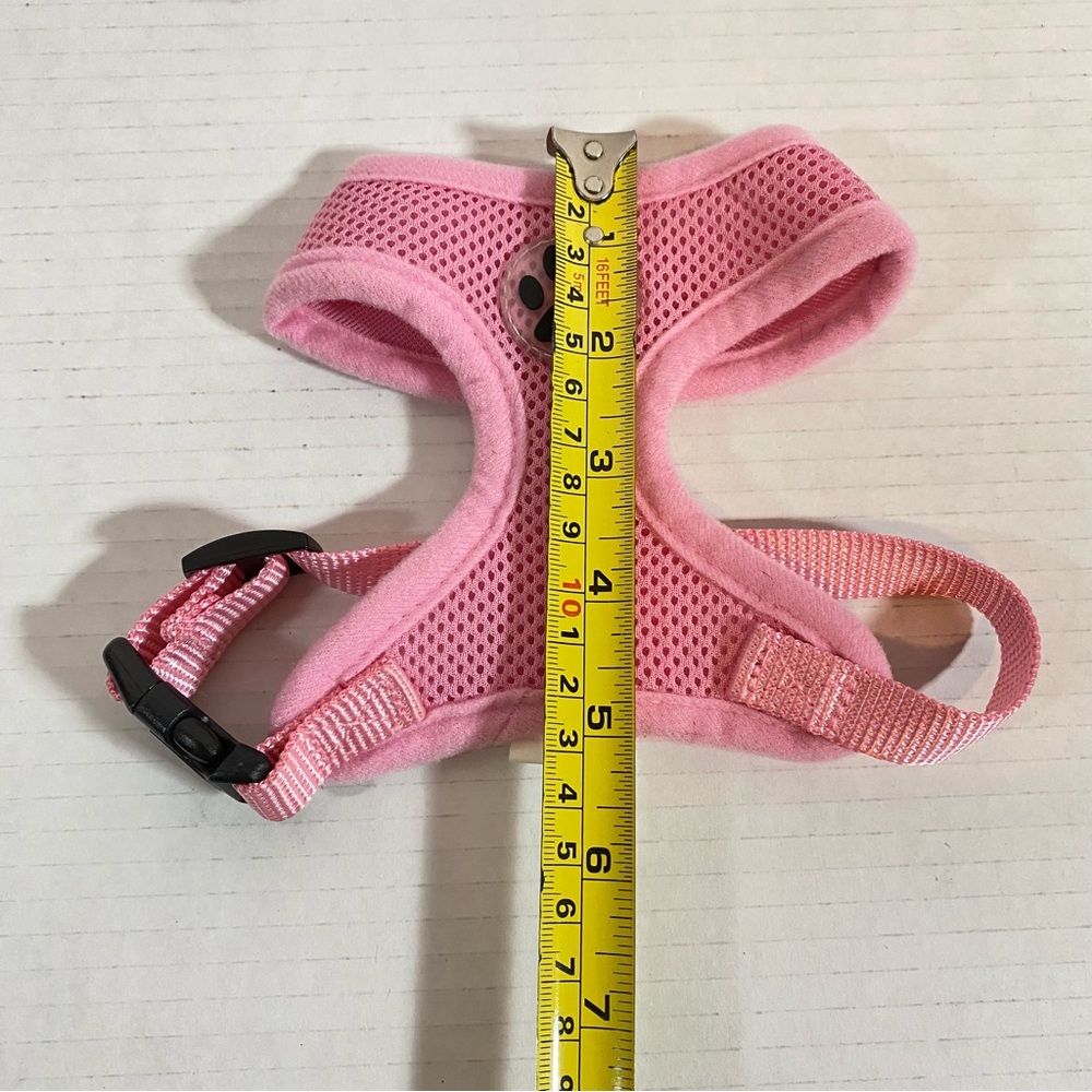 Pink Dog Harness with Paw Print - Picture 4 of 4